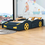 Wood Twin Size Kids Race Car Bed with Storage Box