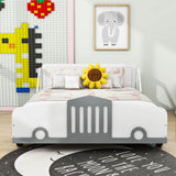 Wooden Full Size Car Bed Frame for Boys and Girls with Wheels