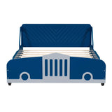 Wooden Full Size Car Bed Frame for Boys and Girls with Wheels