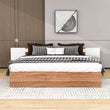 Wooden Queen Bed Frame with Headboard and Storage Drawers