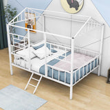 Full Size Metal House Bed Frame for Kids, Toddler