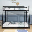 Metal Twin Over Full Low Bunk Beds for Kids Adults - [Standard, Heavy Duty]