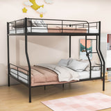 Full XL Over Queen Convertible Metal Bunk Beds for Adults, Kids