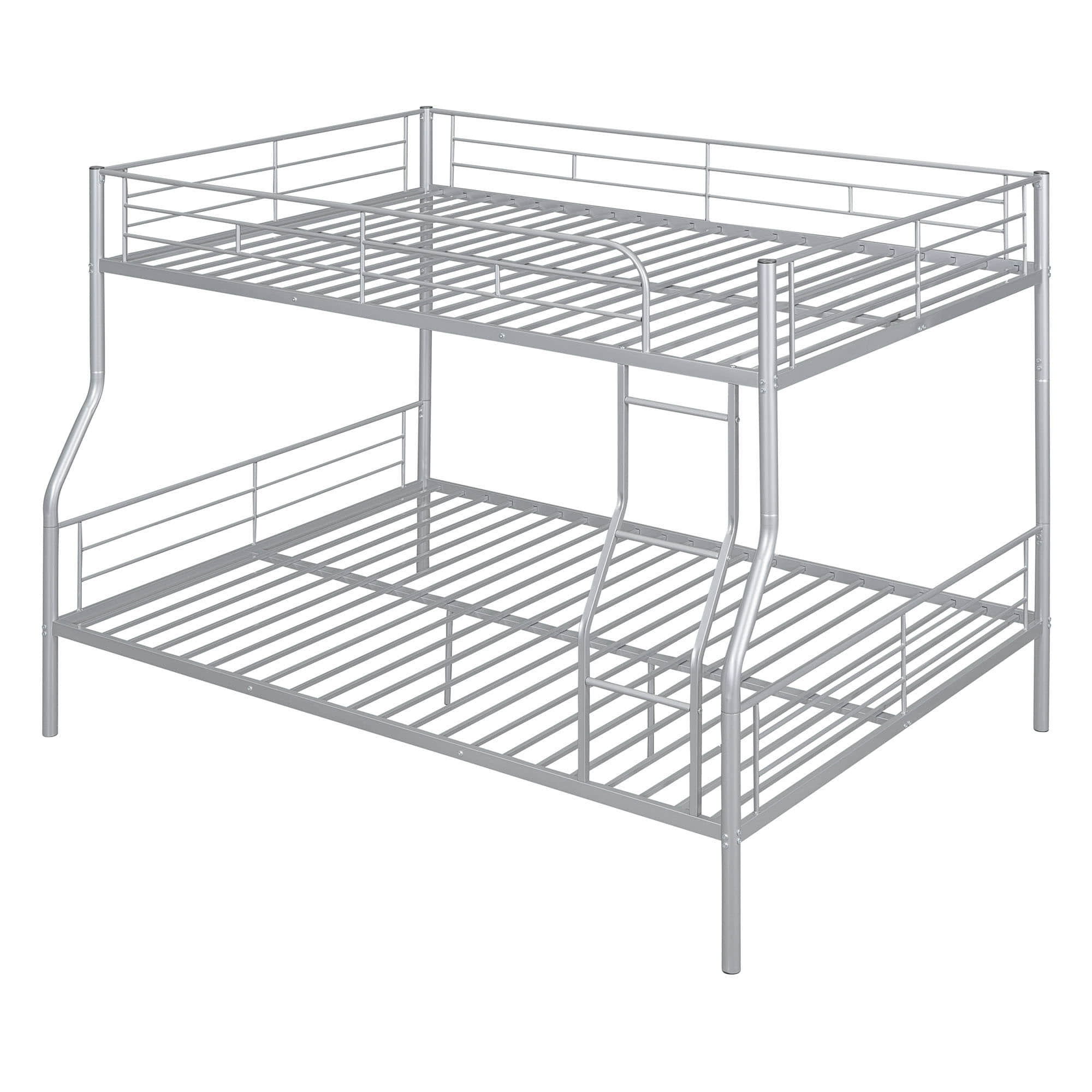 Full XL Over Queen Convertible Metal Bunk Beds for Adults, Kids