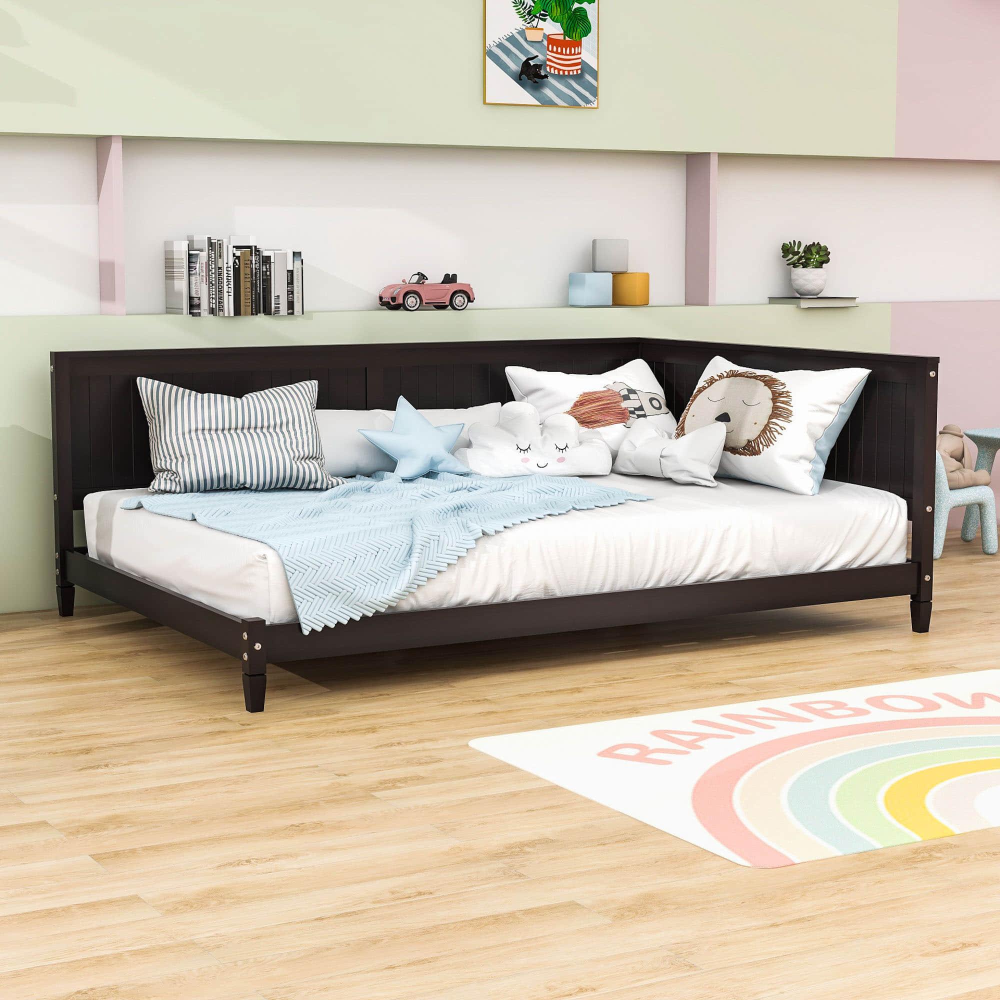 Wood Low Full Size Daybed for Kids, Toddler