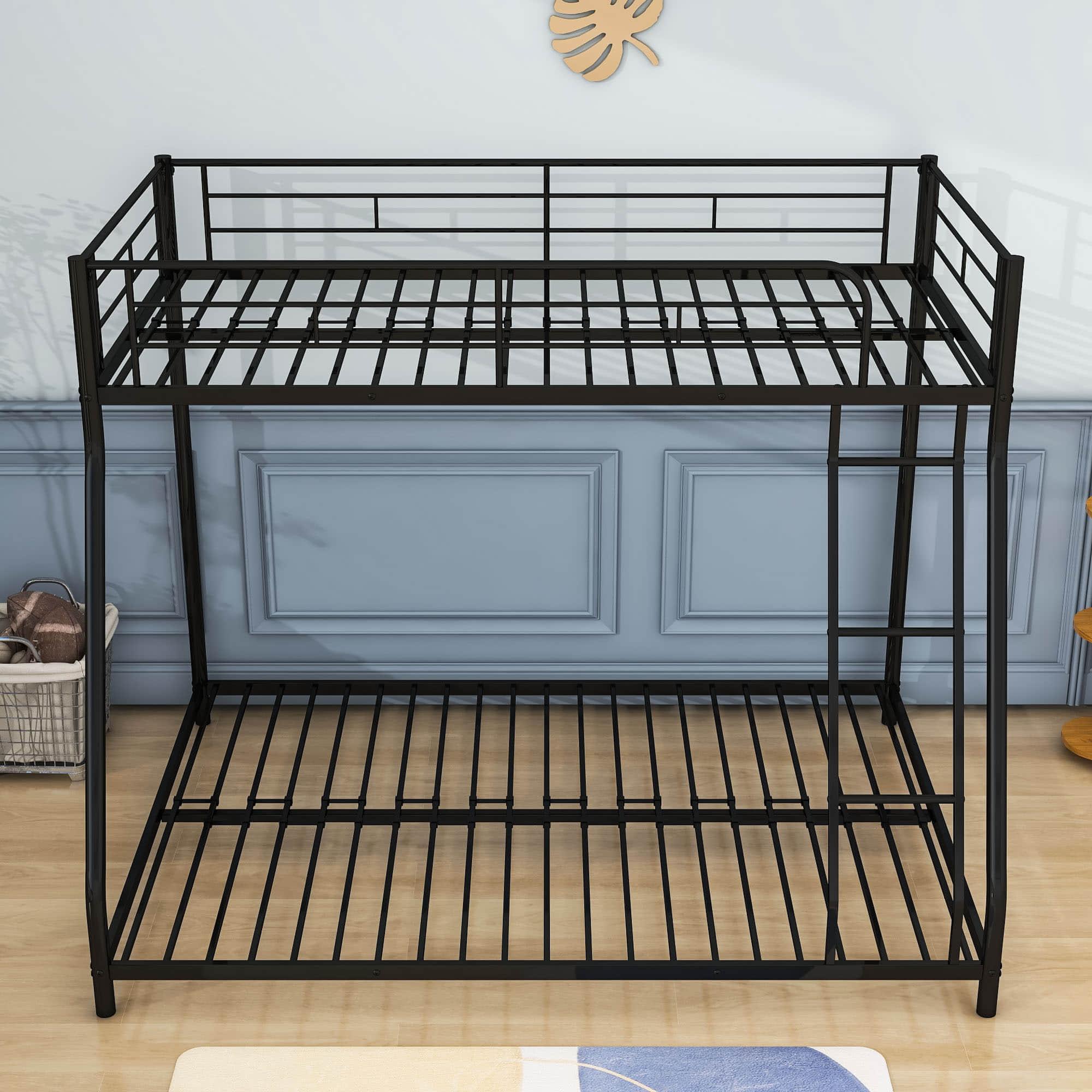 Metal Twin Over Full Low Bunk Beds for Kids Adults - [Standard, Heavy Duty]