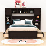 Smart Full Storage Bed Frame with Headboard and Charging Station