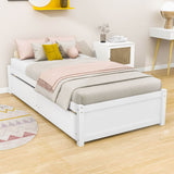 Solid Wood Twin Platform Bed Frame with Storage - [Drawers]