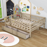 Full Size Toddler Nursery Daybed with Storage Drawers