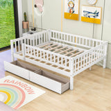 Full Size Toddler Nursery Daybed with Storage Drawers