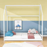 Solid Wood Twin House Toddler Floor Bed