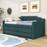 Twin Upholstered Daybed with Trundle and Storage - [Drawers, Linen]