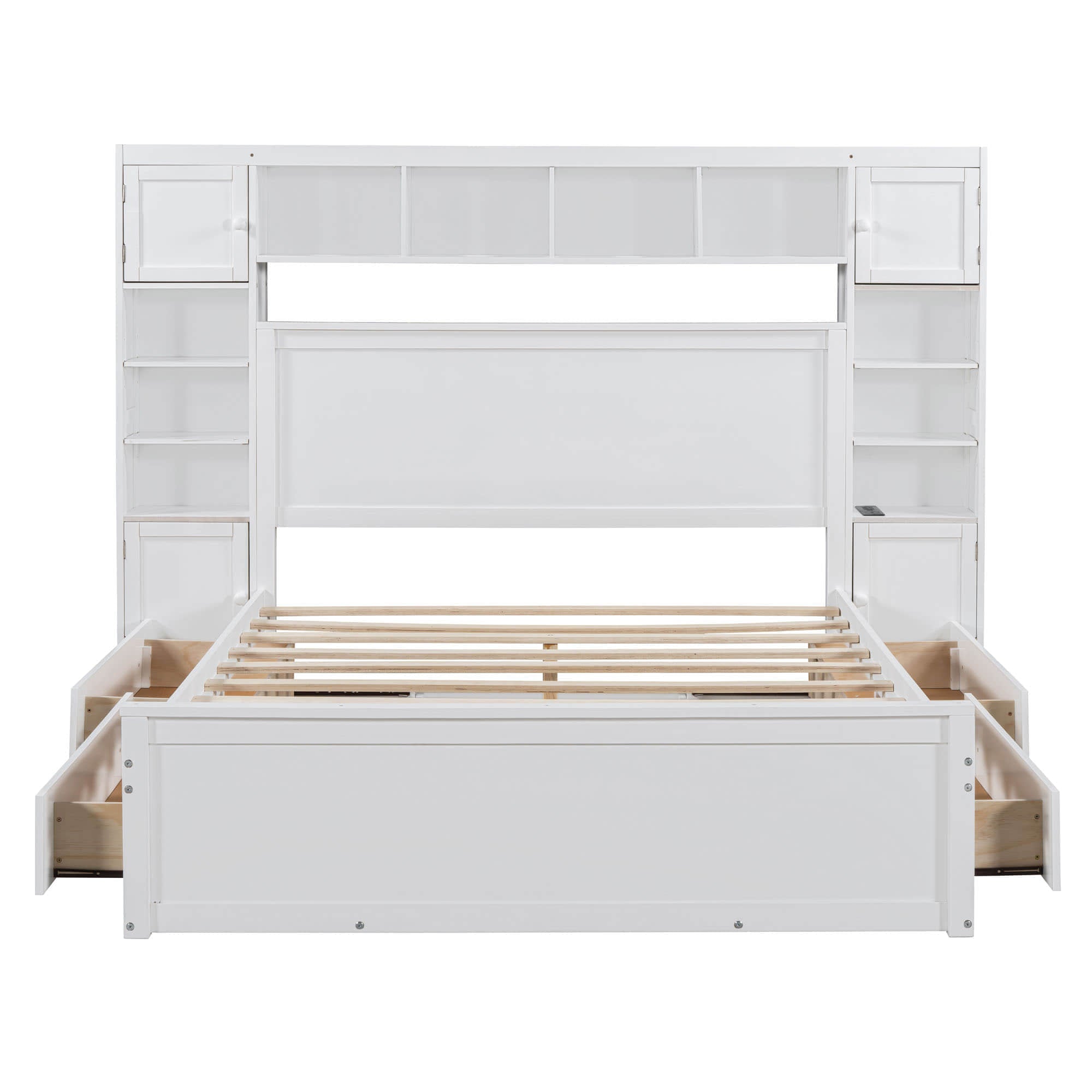 Smart Queen Storage Bed Frame with Headboard and Charging Station