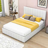 Modern Queen Upholstered Bed Frame with Storage - Hydraulic Lift System