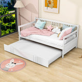 Wooden Twin Daybed with Twin Trundle