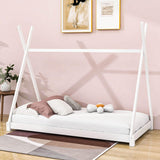 Low Twin Canopy Teepee Bed for Toddler, Kids