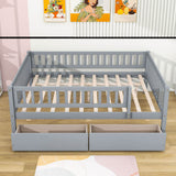 Full Size Toddler Nursery Daybed with Storage Drawers