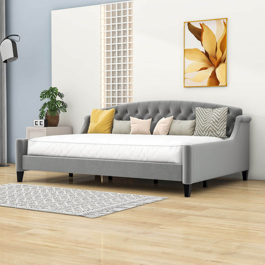 Modern Luxury Upholstered Full Size Daybed for Adults