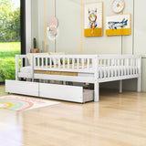 Full Size Toddler Nursery Daybed with Storage Drawers