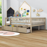 Full Size Toddler Nursery Daybed with Storage Drawers