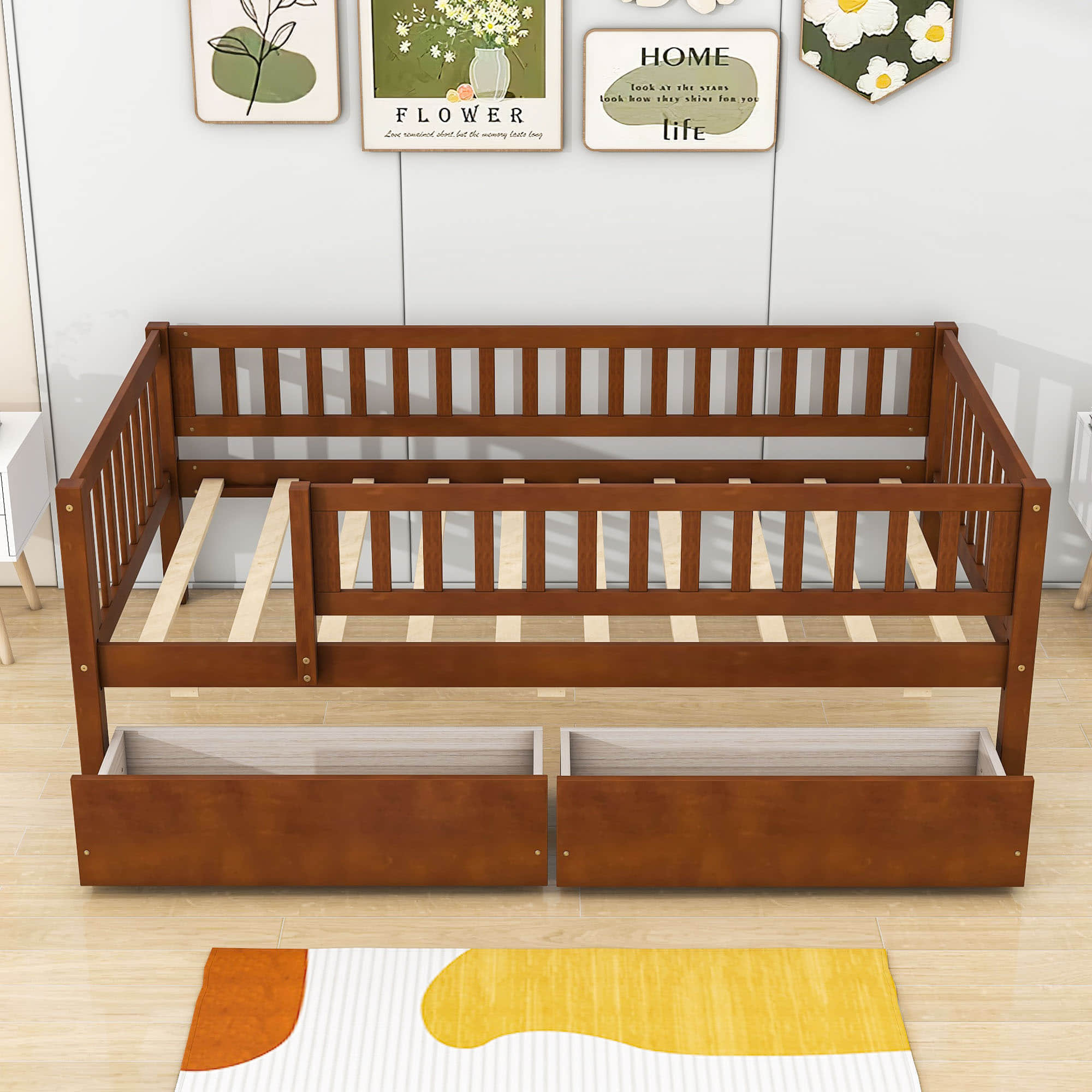 Twin Size Toddler Nursery Daybed with Storage Drawers