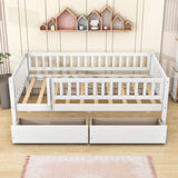 Twin Size Toddler Nursery Daybed with Storage Drawers