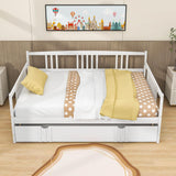 Wooden Full Size Daybed with Twin Trundle