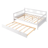 Wooden Full Size Daybed with Twin Trundle