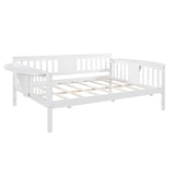 Wood Full Size Daybed with Storage - [Side Shelves]