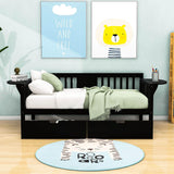 Wood Twin Daybed with Storage - [Drawers, Side Shelves]