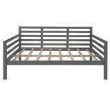 Wooden Full Size Daybed with Slat Backrest