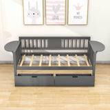 Wood Twin Daybed with Storage - [Drawers, Side Shelves]