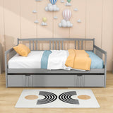 Wooden Full Size Daybed with Twin Trundle