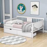 Wood Full Size Daybed with Storage - [Drawers, Side Shelves]