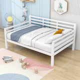 Wooden Full Size Daybed with Slat Backrest