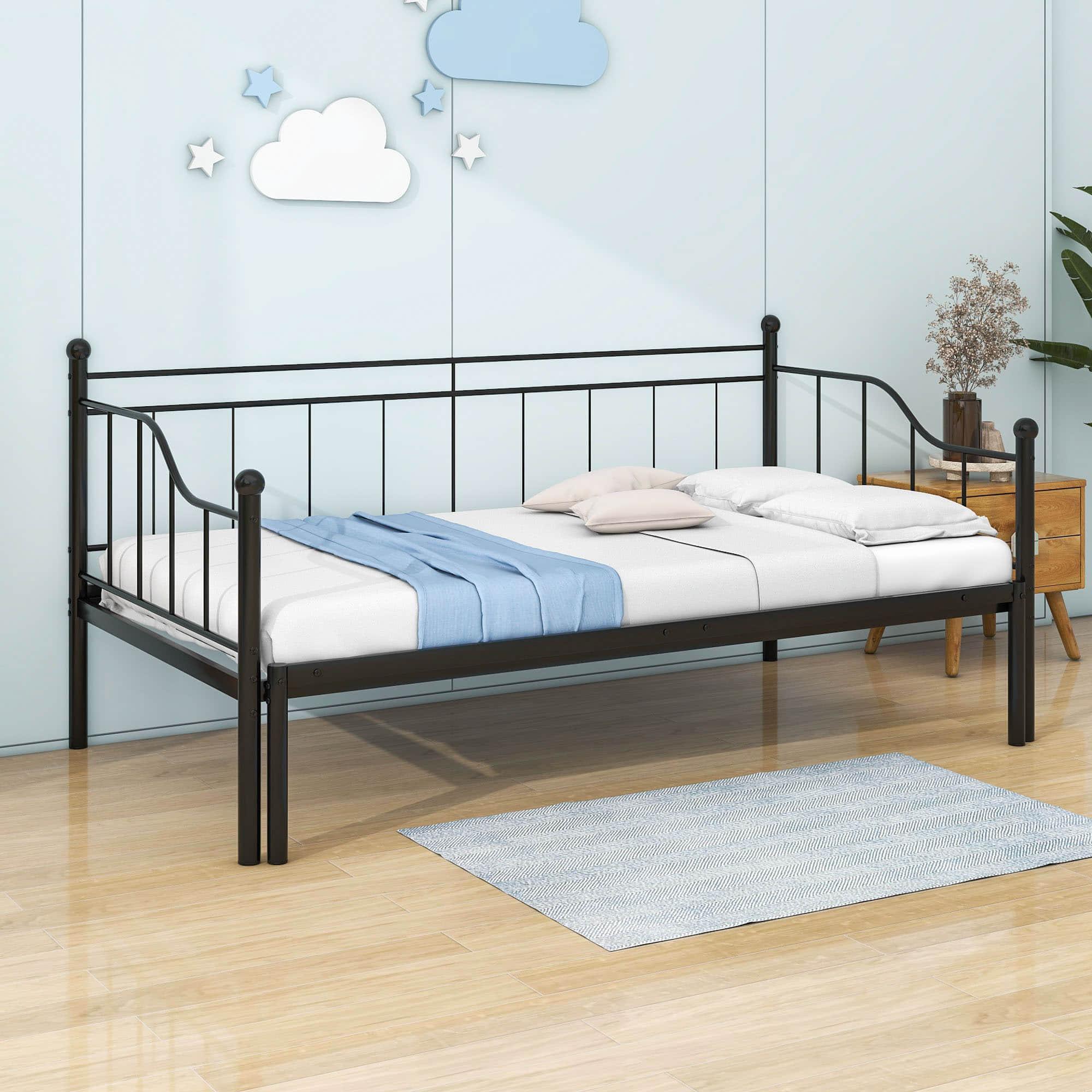 Metal Twin Daybed with Pop up Trundle