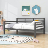 Wooden Full Size Daybed with Slat Backrest