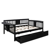 Wood Full Size Daybed with Storage - [Drawers, Side Shelves]