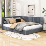 Full Size Velvet Upholstered Daybed in Living Room