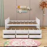 Wooden Full Size Daybed with Trundle and Storage - [Drawers, Backless]