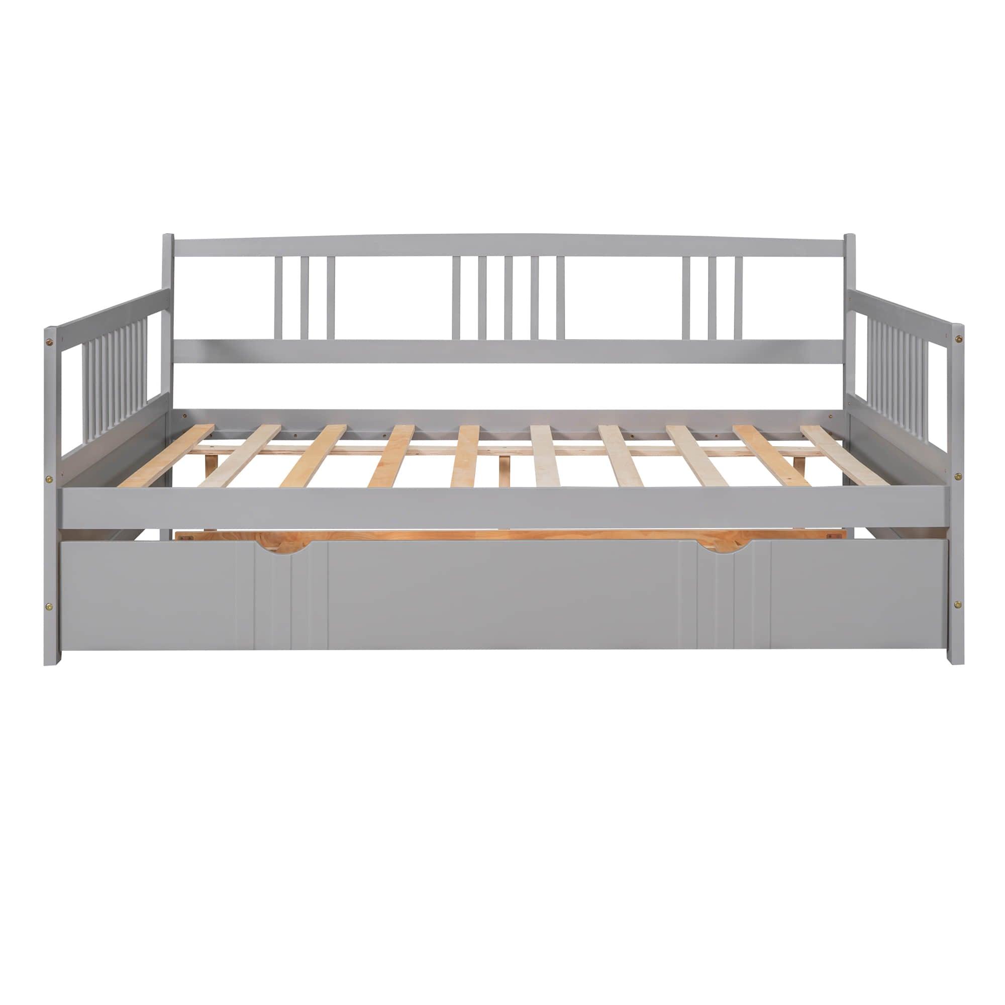 Wooden Full Size Daybed with Twin Trundle