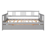 Wooden Full Size Daybed with Twin Trundle