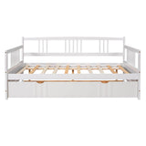 Wooden Full Size Daybed with Twin Trundle