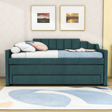 Twin Upholstered Daybed with Trundle and Storage - [Drawers, Linen]