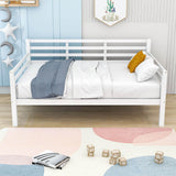 Wooden Full Size Daybed with Slat Backrest