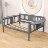 Wood Full Size Daybed with Storage - [Side Shelves]