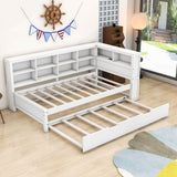 Modern Smart Wood Twin Daybed with Twin Trundle and Storage