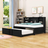 Smart Metal Twin Daybed with Trundle and Storage - [Shelves, USB Ports]