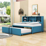 Smart Metal Twin Daybed with Trundle and Storage - [Shelves, USB Ports]