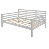 Wooden Full Size Daybed with Slat Backrest